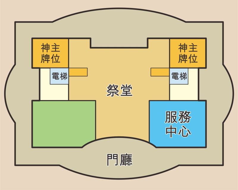 新莊生命紀念館-大廳平面圖